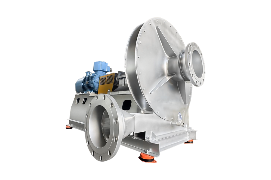 Pulvertransportfläkt för livsmedelsindustrin